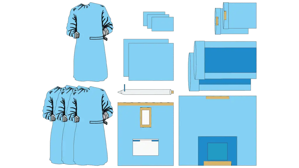 LAVH-set-drape-and-packs-dispo-healthcare